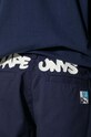 AAPE spodnie bawełniane AAPPTMA677XXM granatowy
