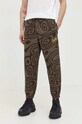 Converse pantaloni de trening din bumbac Converse x Wonka 10026544.A01 maro SS24