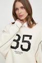 Tommy Hilfiger sukienka bawełniana beżowy WW0WW40614