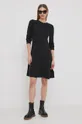 Μάλλινο φόρεμα Tommy Hilfiger μαύρο