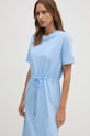Бавовняна сукня Tommy Hilfiger блакитний WW0WW40734