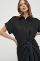 čierna Ľanové šaty Lauren Ralph Lauren