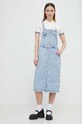 Tommy Jeans rochie din denim albastru DW0DW17207
