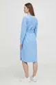 Бавовняна сукня Polo Ralph Lauren блакитний