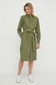 Bavlnené šaty Polo Ralph Lauren zelená