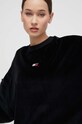 Tommy Jeans sukienka welurowa czarny DW0DW17714