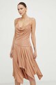 Φόρεμα Pinko 103231.A1OU καφέ SS24