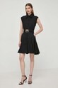 Хлопковое платье Pinko 103111.A1P4 чёрный SS24