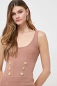Pinko sukienka brązowy 102879.A1LK