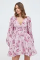 Bardot sukienka fioletowy