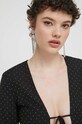Chiara Ferragni tuta elegante STRASS nero 76CBO938