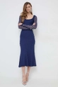 Bardot vestito blu navy