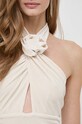 Bardot sukienka welurowa INARA 58877DB.IVORY beżowy