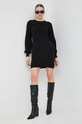 Bavlnené šaty Twinset 241TP3541 čierna SS24