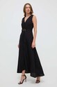 Twinset sukienka z domieszką lnu 241TP2520 czarny SS24