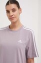 Хлопковое платье adidas фиолетовой IR6054