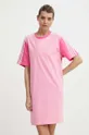 Pamučna haljina adidas roza