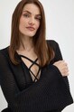 Льняное платье Luisa Spagnoli RUNWAY COLLECTION чёрный 58359