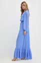 Luisa Spagnoli sukienka jedwabna RUNWAY COLLECTION niebieski