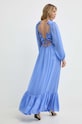 Odzież Luisa Spagnoli sukienka jedwabna RUNWAY COLLECTION 541114 niebieski