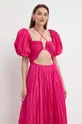Obleka Luisa Spagnoli RUNWAY COLLECTION roza