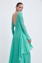 Hedvábné šaty Luisa Spagnoli RUNWAY COLLECTION zelená 541121