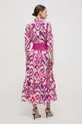Βαμβακερό φόρεμα Luisa Spagnoli ροζ