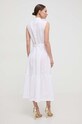 Luisa Spagnoli vestito di lino 540880 bianco SS24