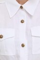 Luisa Spagnoli vestito di lino 540880 bianco