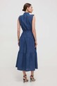 Luisa Spagnoli vestito di lino 540880 blu SS24