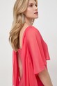 Luisa Spagnoli rochie de matase rosu 540782.
