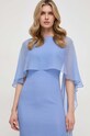 Luisa Spagnoli rochie de matase 540782. albastru SS24