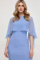 Luisa Spagnoli sukienka jedwabna niebieski