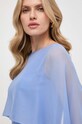 Luisa Spagnoli rochie de matase albastru 540782.
