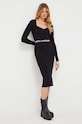 Karl Lagerfeld rochie 240W1334 negru SS24