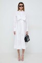 Karl Lagerfeld rochie din bumbac 240W1301 alb SS24