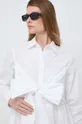 bela Bombažna obleka Karl Lagerfeld
