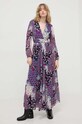 BA&SH sukienka z domieszką jedwabiu BOSSY casual multicolor 1E24BOSS