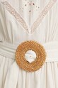 BA&SH rochie din bumbac ELVINA 1E24ELVI bej