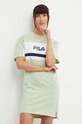 Odzież Fila sukienka bawełniana Lishui FAW0776 zielony