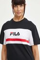 Fila sukienka bawełniana Lishui czarny FAW0776