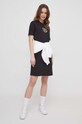 Bavlněné šaty Tommy Hilfiger WW0WW41757 černá SS24