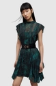 AllSaints rochie Fleur mini verde WD195Z