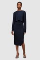 Vunena haljina i pulover AllSaints Margot bez uzorka plava WD294Z