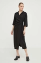 Samsoe Samsoe linen blend dress black