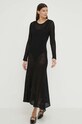 Samsoe Samsoe rochie SAYASMINE F24100159 negru SS24