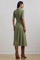 Obleka Lauren Ralph Lauren 200889071 zelena SS25