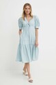 Lauren Ralph rochie din denim 200933355 albastru SS24