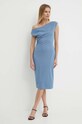 Платье Lauren Ralph Lauren 250933454 голубой SS24