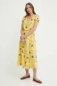 κίτρινο Φόρεμα Lauren Ralph Lauren Γυναικεία